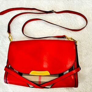 100% authentic Burberry Red House Check Canvas Crossbody Bag Multiple colors